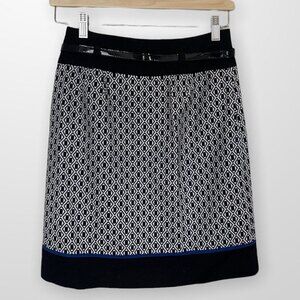 Ann Taylor Geometric Pencil Skirt A-Line Size 2